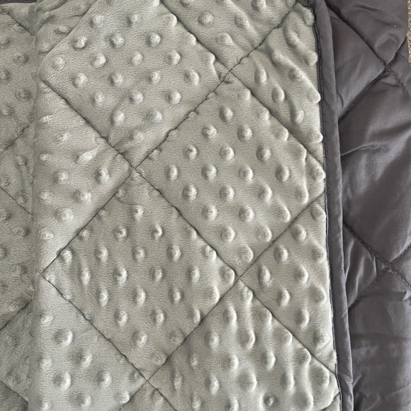 π Weighted Maxtid Minky Cotton cool & warm blanket Gray 36x48 - Picture 2 of 8